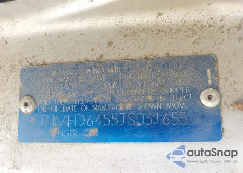 1988 Honda Civic 1.5 Dx z USA, uszkodzony, nr VIN JHMED6455JS031655